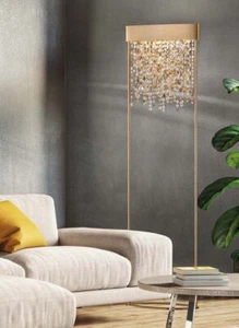 Lampada da terra piantana design moderno ottone in cristallo MS-510 - Picture 1 of 3