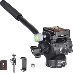F10 Pan Tilt Head Mini Pan Metal Video Tripod FluidHead for DSLR Camera Load 4kg - Picture 1 of 8
