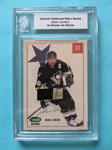 2002-03 Parkhurst Retro Series. He Shoots-He Scores.  Mario Lemieux. #12/20 !!