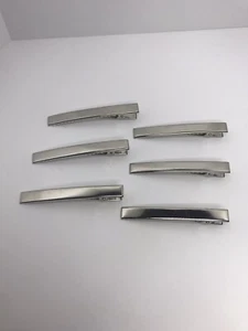 12 Silver Single Prong Alligator Metal Clips w/ teeth 3 1/8” Hair Clips Bow - Picture 1 of 11