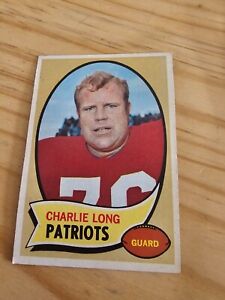 1970 Topps CHARLIE LONG NEW ENGLAND PATROITS