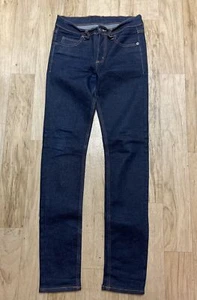 Jeans skinny economici lunedì da uomo 29x32 blu scuro denim grezzo aderenti flessibili originali - Foto 1 di 9