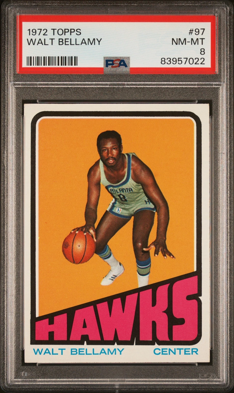 1972 Topps Walt Bellamy PSA 8 NM-MT - Nice Centering! #97 HOF Basketball Card