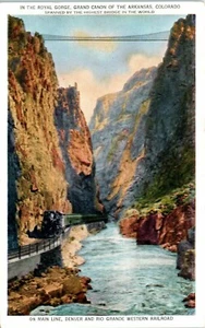 Lot of 2 RR Postcards Sphinx Head Tunnel Royal Gorge Denver Moffat Road Colorado - Picture 1 of 4