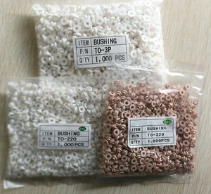 1000 piezas TO-3P TO-220 3 MM plástico arandela aislamiento buje de silicona blanco marrón - Imagen 1 de 4