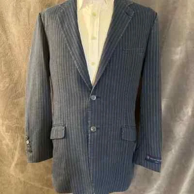 Nuevo Abrigo Deportivo Henry Jacobson Lg Kaihara Algodón Índigo 2 Botones Sin Construir Foto 1 de 4