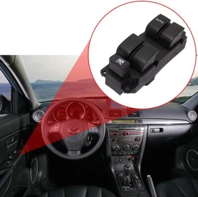 Interruptor maestro de ventana eléctrica lado del conductor delantero para 04-09 Mazda 3 2009 Mazda3 Sport Foto 1 de 4