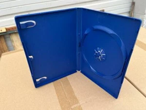 3 PCS NEW 14MM SOLID BLUE SINGLE DVD CASE, BL71-3H - Picture 1 of 2