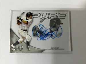 2014 Leaf Q Ichiro Suziki #P-I1 Pure glass On Card Auto Autograph NY Yankee SSP