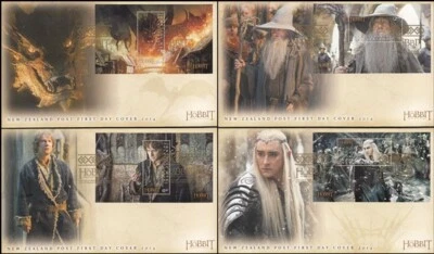 NEW ZEALAND FDC's (SET x7) 2014 HOBBIT BATTLE FIVE ARMIES M/S's (F2624 (12/11) - Image 1 of 2