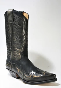 3242 Sendra Botas de Cowboy Denver Tierra Sprinter Negro Ibiza Tacón - Imagen 1 de 7