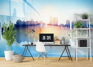 3D Modern City 0085NA Wallpaper Wall Mural Removable Self-adhesive Jenny - Picture 1 of 11