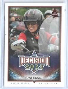 2022 DECISION UPDATE 2023 JONI ERNST "RED" CAPITOL CARD #272 ~ 1/1 ~ MASTERPIECE - Picture 1 of 2