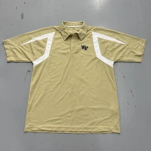 Nike Team Wake Forest Demon Deacons Golf Polo Gold Casual Shirt Mens Size Large - Picture 1 of 15