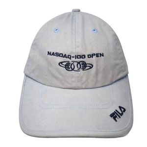 Nasdaq-100 Open Slideback Baseball Cap Blue One Size Adjustable Embroidered FILA - Picture 1 of 9
