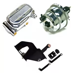 8" Chrome Brake Booster & Milled Master Cylinder FITS 1962 1974 Mopar A B E Body - Foto 1 di 1