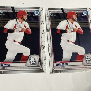 (2) Alec Burleson 2020 Bowman Draft RC #BD-45 1st Prospect CHROME Lot