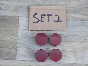 87-93 MUSTANG RED DOOR PULL PLUGS OEM FACTORY STOCK GT LX COBRA 88 SET 2 - Picture 1 of 6