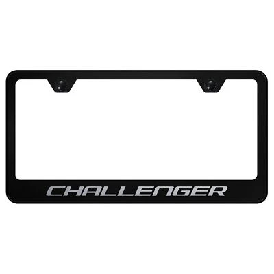 Dodge Challenger Laser Etched Logo Stainless Steel License Plate Frame - Image 1 of 2