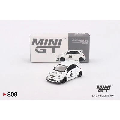 Mini GT - 2024 Fiat 595 Abarth LB-Works X Abas Works Gara, white - MGT00809 (LHD