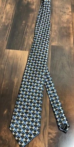 Platinum designs men's blue and tan tie mens wearhouse (29.99) NWT At3 - Picture 1 of 7