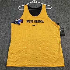 West Virginia Mountaineers Womens XL Yellow Center Swoosh Basketball Jersey Nike - Picture 1 of 9