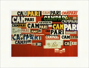Campari. Cartel publicitario de 1965 aperitivo Bruno Munari impresión artística mundo de carteles 703 - Imagen 1 de 1