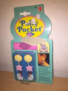 Mattel Polly Pocket MOC MOON SICKLE EARRINGS, 1990 - Picture 1 of 4