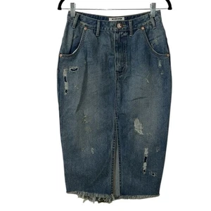 Revolve One Teaspoon Jeansrock Distressed blau (Größe 26) - Bild 1 von 11