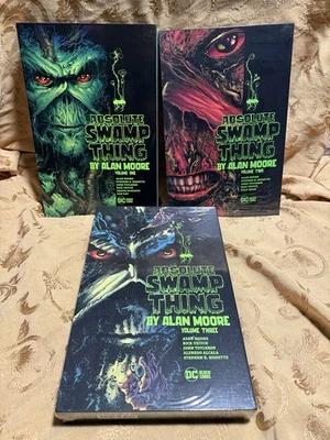 Absolute Swamp Thing by Alan Moore Vol. 1-3 (2, 3 SEALED) Complete SET Hardcover - Image 1 of 4