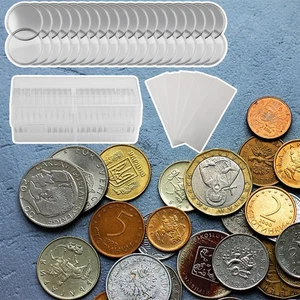20Pcs Plastic Coin Collection Holder Capsule Protector Case Storage Box Display - Picture 1 of 24