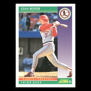 Tarjeta de béisbol Stan Royer novato #822 1992 puntuación de los Cardenales de San Luis MLB - Imagen 1 de 3