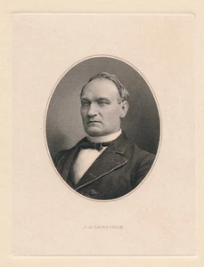 Portrait die proof, JG Carlisle, US Treasury Secretary 1893, Bureau of Engraving - Picture 1 of 5