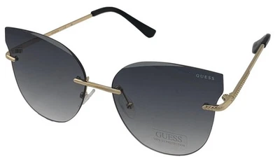 Guess Women Gold Oversized Rimless Butterfly Sunglasses GF0392 32B - Image 1 of 4