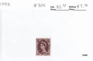 Großbritannien #305 11p violettbraun "Elizabeth II" gebraucht 1952 - Bild 1 von 1