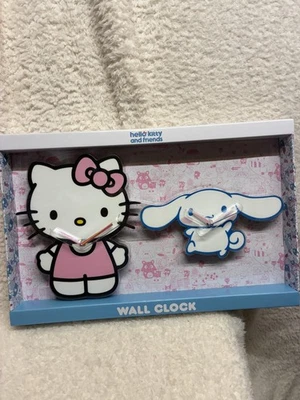 Hello Kitty и друзья Cinnamoroll аналоговый настенные часы Sanrio новый в коробке милый - Изображение 1 из 4