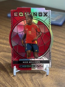 Nico Williams 2024 2024-25 Panini Obsidian Equinox Die Cut #11 Red Flood /10 - Picture 1 of 2