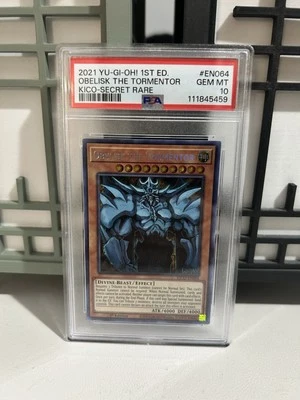 2021 Yu-Gi-Oh! 1st Ed. Obelisk The Tormentor KICO-Secret Rare PSA 10 - Image 1 of 2