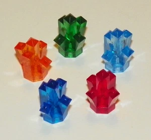 LEGO POWER MINERS - Rock / Jewel 1 x 1 Crystal 5 Point (X5) - Trans Colored - Picture 1 of 1
