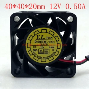 Y.L.FAN D40BM-12C 4cm 4020 12V 0.50A double ball high speed chassis power fan - Picture 1 of 4