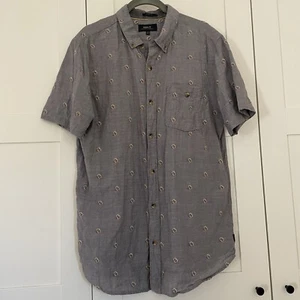 Roark Trinity Knot Shirt Mens Medium Gray Embroidered Classic Fit - Picture 1 of 7