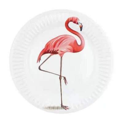 Plato Flamenco Tropical Hawaii Cumpleaños Fiesta Vajilla Decoración 18cm x10 Foto 1 de 4