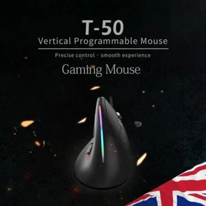 ZELOTES USB Wired Mouse 9 Buttons T-50 Wired Vertical Mouse 12800 DPI Adjustable - Bild 1 von 12
