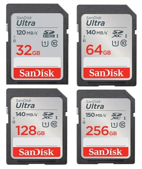 SanDisk 16GB 32GB 64GB 128GB SD SDHC SDXC ULTRA Class10 Scheda di Memoria IT - Image 1 of 1