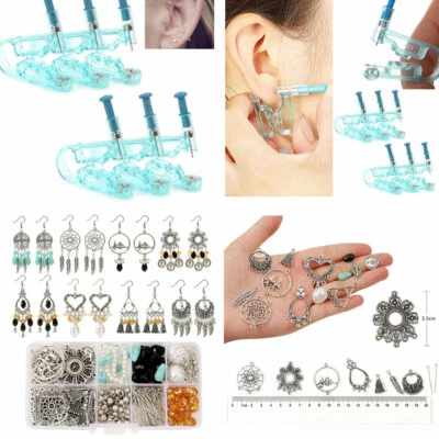 Ear Disposable Stud Piercing Gun or Vintage Jewelry Making DIY Earring Tool Kits - Image 1 of 2