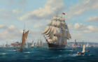 Wall Art Home Decor Sailing Ship Terminal Oil Painting Picture Printed On Canvas