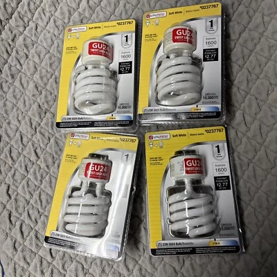 Lot Of 4. Utilitech Soft White GU24 Twist Lock Base Ecobulb 23W 1600LU #0237767 - Image 1 of 4
