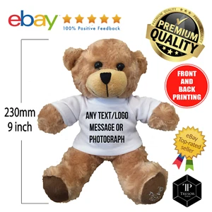 Personalised 9’’ Inch Teddy Bear, Special Occasion Birthday Xmas Valentine Gift - Picture 1 of 17