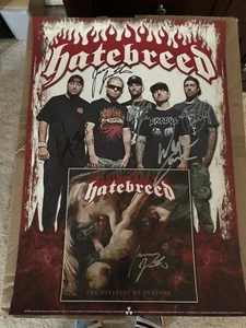Hatebreed Divinity of Purpose 17 x 24 Full Band Autographed Poster Jasta 2x COA - Picture 1 of 1