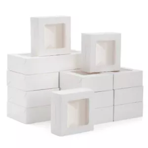 10pcs Cheesecake Packaging Boxes Biscuit Boxes with Window Small Cake Boxes f... - Picture 1 of 6